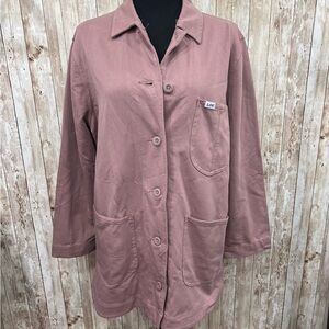 Lee Pink Utility‎ Jacket with Relaxed Fit and Lapel Collar